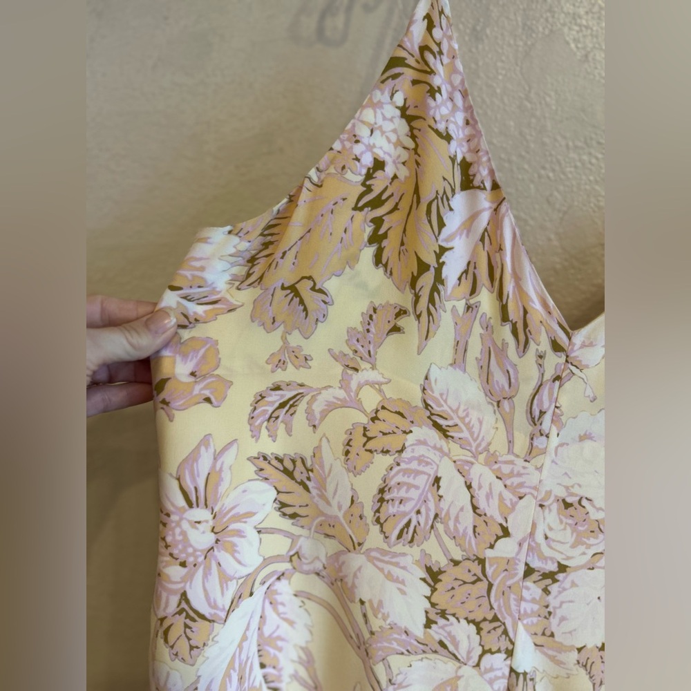 NWT Stine Goya Floral Gianna Dress Peach Pink SILK Size XL - Picture 3 of 9